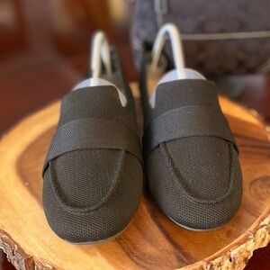 Seychelles Black Wide-Width Slip-On Knit Loafers